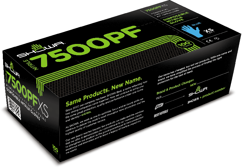 Showa 7500PF Nitrilhandschuh - Box 100 Stück - SEV