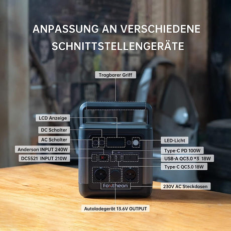 Tragbare Powerstation Foxtheon iGo 600 - SEV