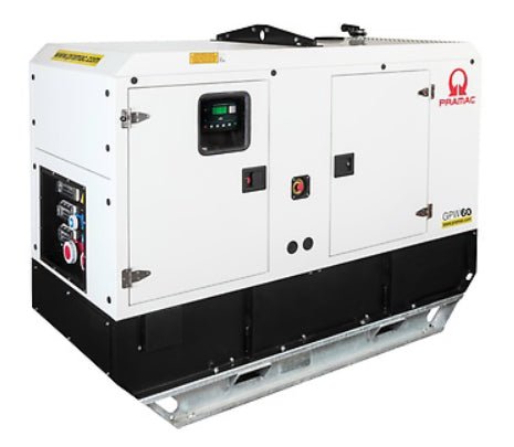 Notstromaggregat PRAMAC GPW60I/FS5 - RENTAL - auf Fahrgestell mit Lichtmast - SEV