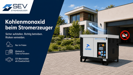Kohlenmonoxid beim Stromerzeuger: Sicher aufstellen, richtig betreiben, Risiken vermeiden - SEV