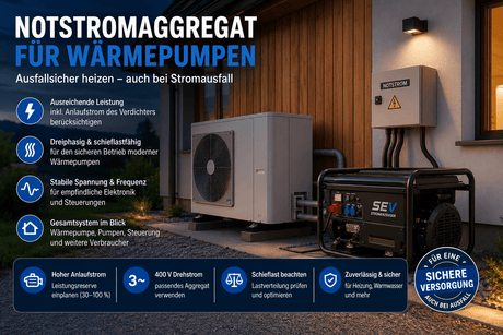 Welches Notstromaggregat für eine Wärmepumpe? - SEV