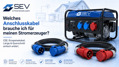 Welches Anschlusskabel brauche ich für meinen Stromerzeuger? - SEV