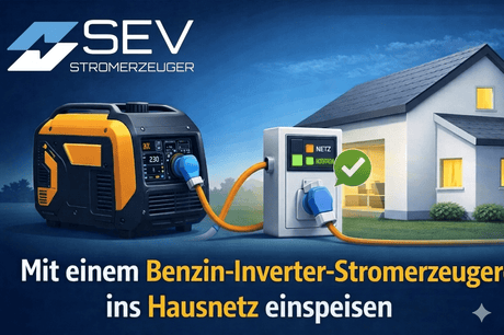 Benzin-Inverter-Stromerzeuger ans Hausnetz anschließen: Wann ist „Einspeisen“ erlaubt – und wann brandgefährlich? - SEV