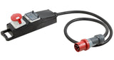 Mobile distributor solid rubber series GERA 400V 63A, IP44 with residual current device