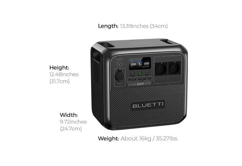 BLUETTI AC180P Tragbare Powerstation I 1800W 1440Wh - SEV