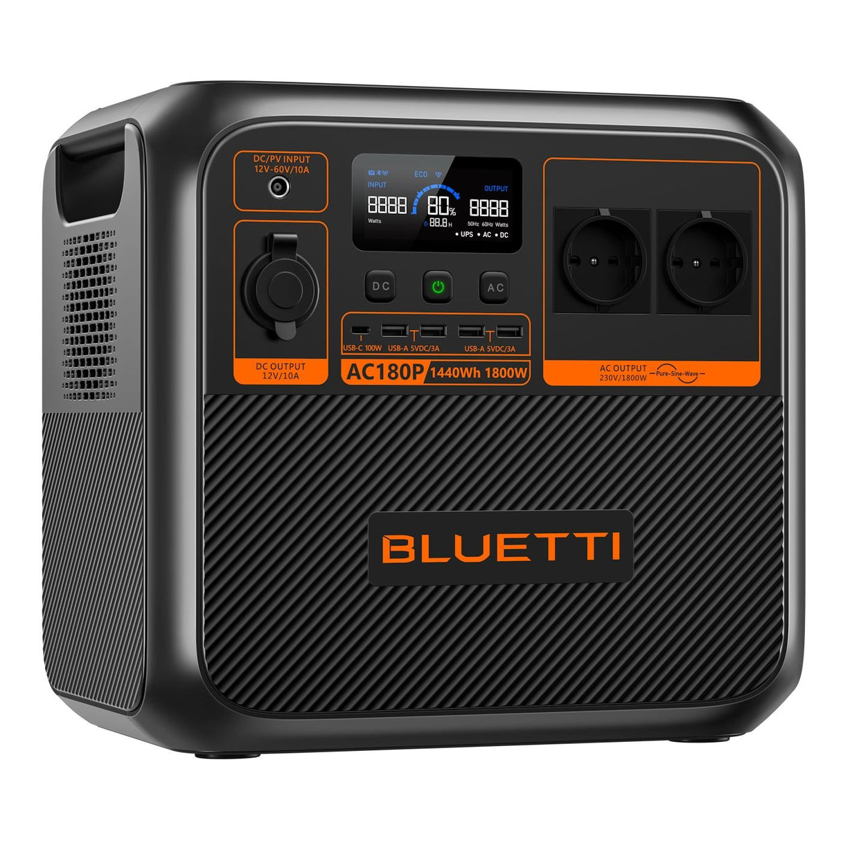 BLUETTI AC180P Tragbare Powerstation I 1800W 1440Wh - SEV